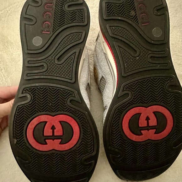 Gucci Interlocking G Logo Glitter Sneakers Size 39 - Picture 4 of 6